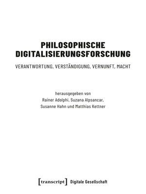 cover image of Philosophische Digitalisierungsforschung